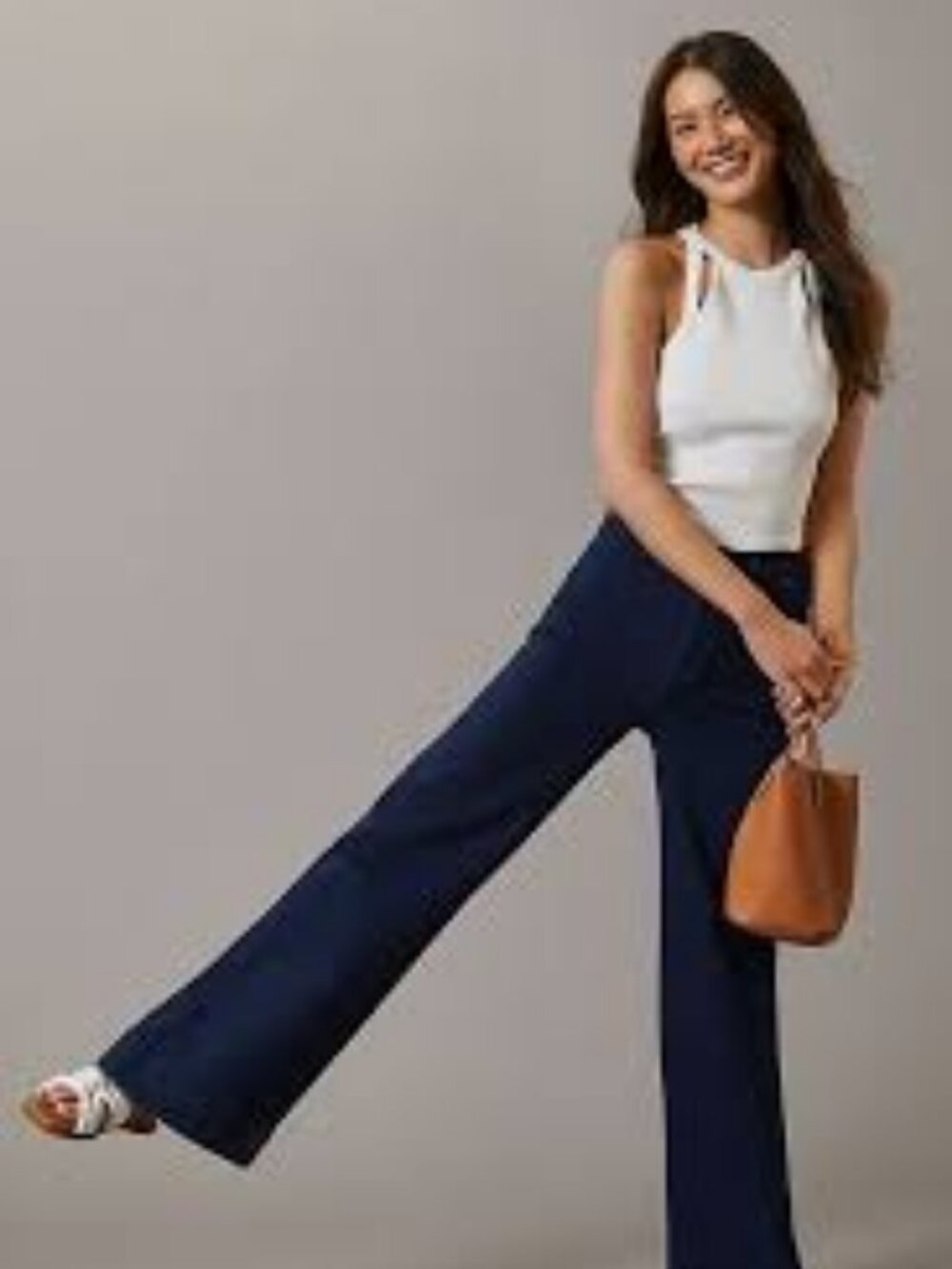 Anthropologie Pilcro Brand Skipper High Rise Cropped Wide Leg Jeans